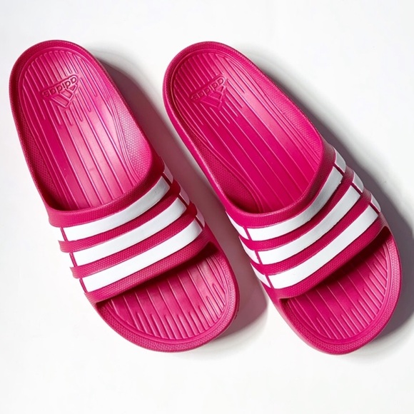 adidas Shoes - Adidas Duramo Slides Hot Pink Slip Sandal NWOT 6